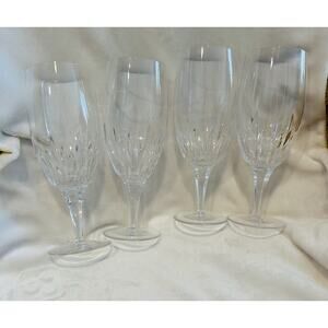 Miller Rogaska Soho Crystal  8" Iced Tea Water Glass Goblets Lot of 4 Vintage